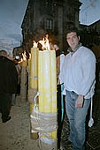 Festa di Sant Agata   during the procession Devoti carry huge candles as vow 